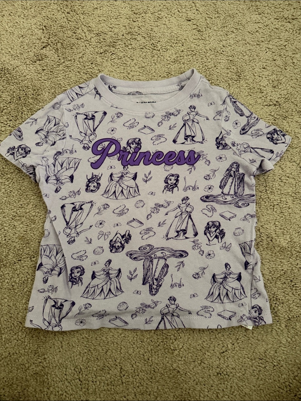 Princess Graphic Tee in Lavender and Purple